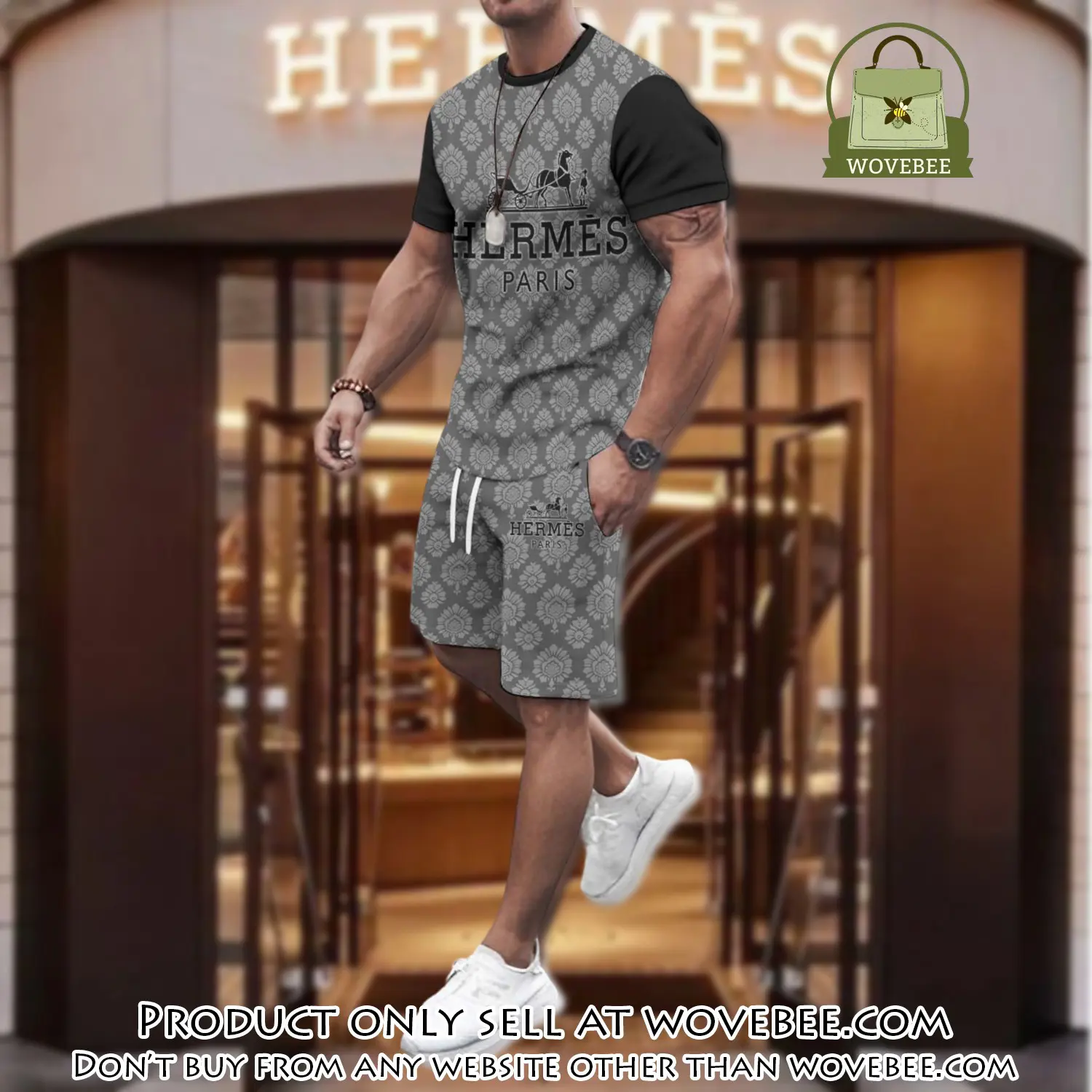 Hermes combo unisex tshirt & short limited luxury outfit cts1110 wvb0317468